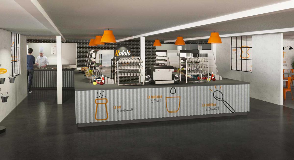 Elévation restauration collective graphiste Caroline Bouchin