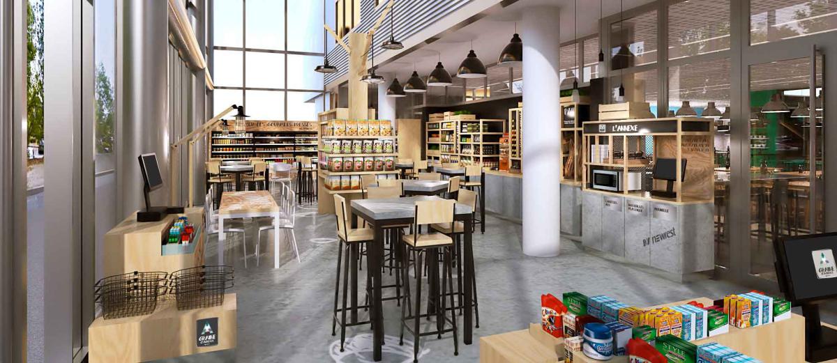 Création d'un nouveau concept de restaurant rapide et boutique