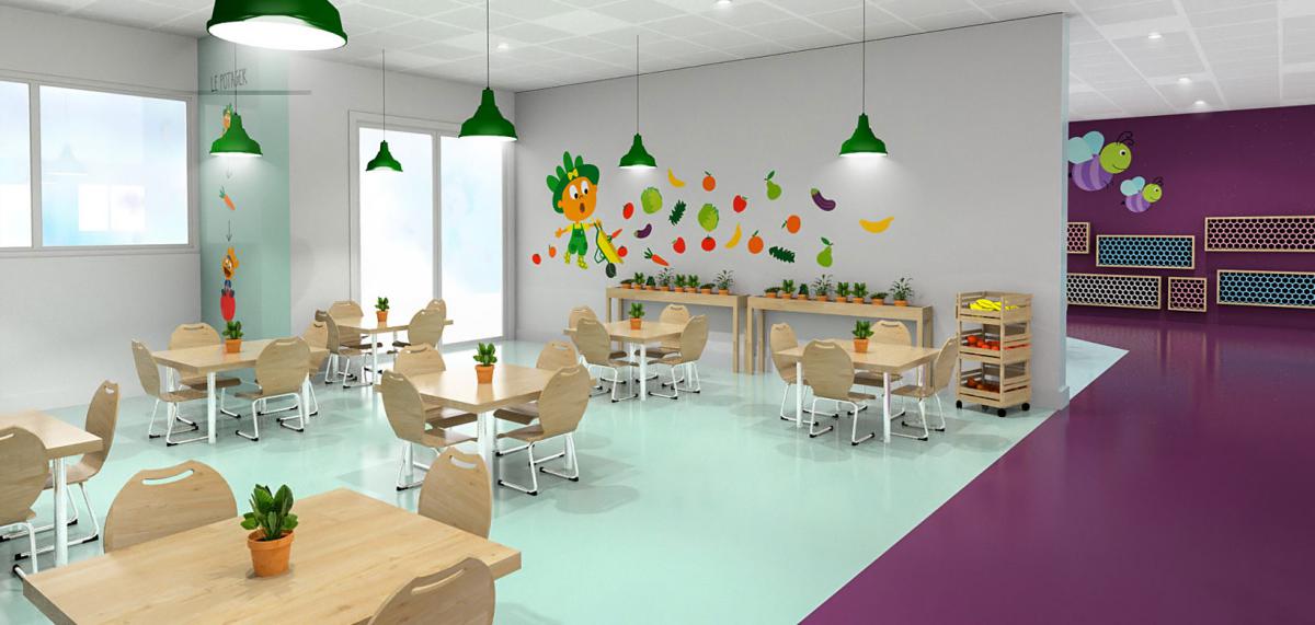Concept cantine école maternelle