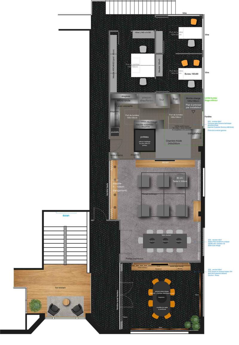 Plan bureau salle de réunion